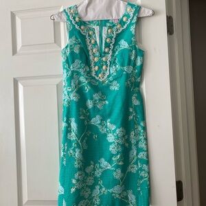 Lilly Pulitzer green bird dress